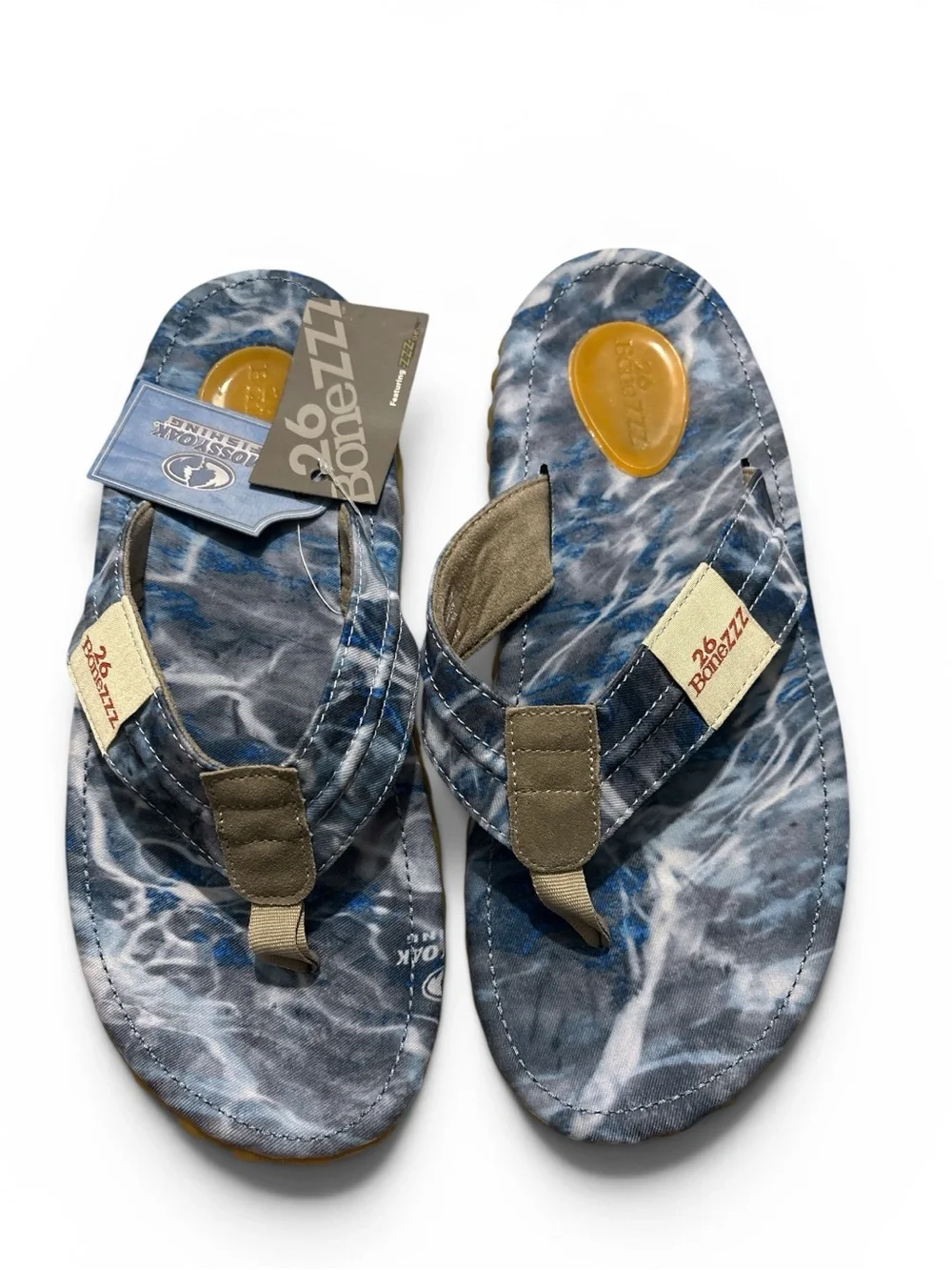 26bonezzz Chillzzz Flip Flop For Men's Memory Foam Heel Pad Grid Size 11